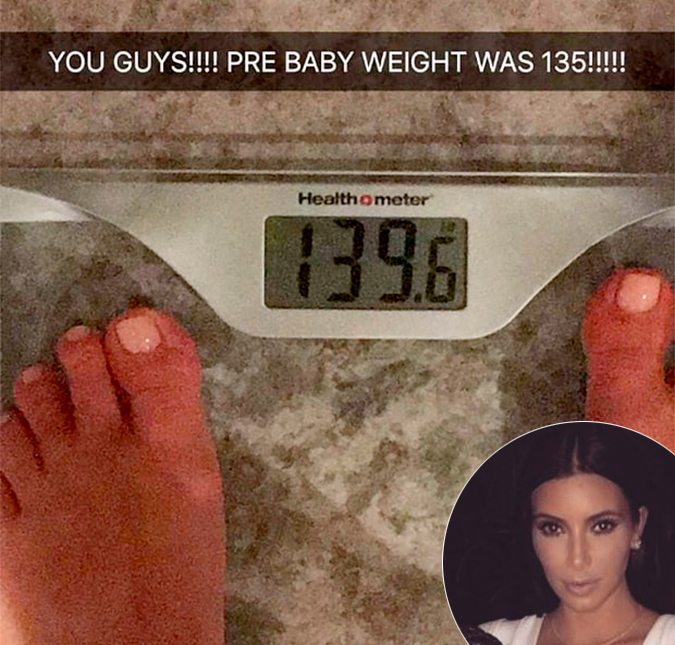 Kim Kardashian revela quanto está pesando depois da gravidez, descubra!
