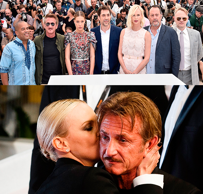 Ex-namorados, Charlize Theron e Sean Penn se reencontram e rola até beijo!