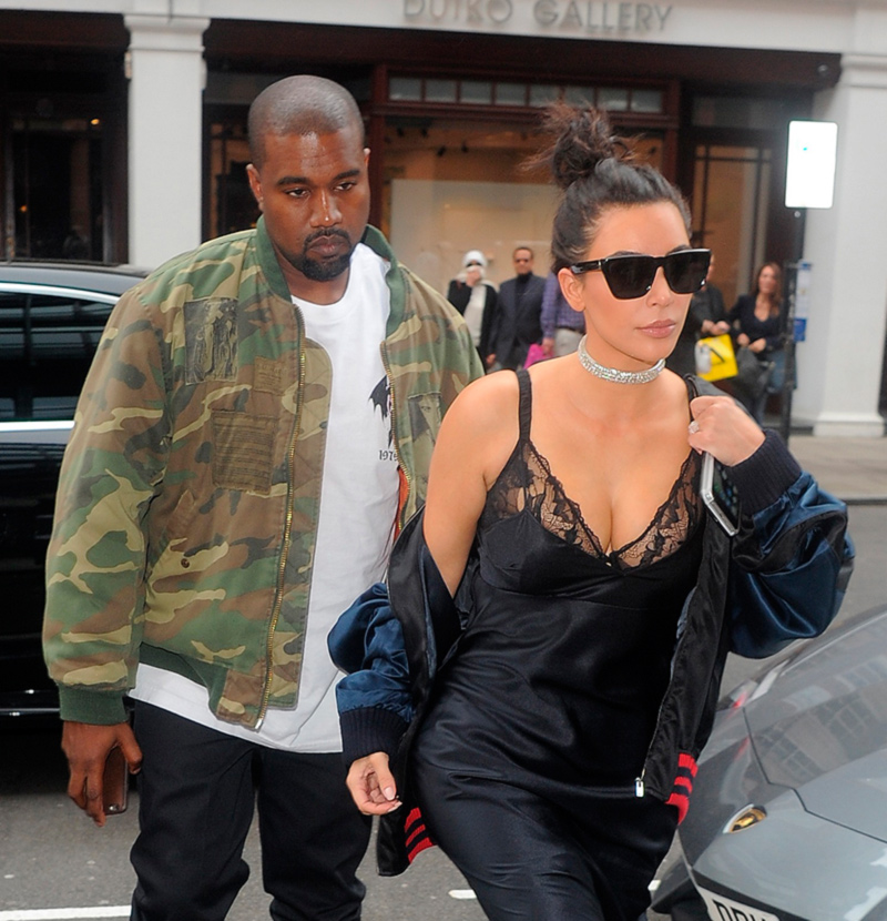 Kim Kardashian usa camisola para almoçar com Kanye West, veja as fotos!