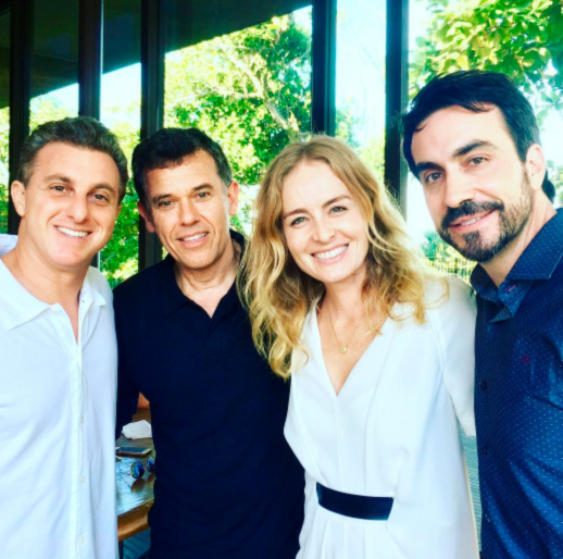 Luciano Huck e Angélica passam a tarde com padre e rabino !