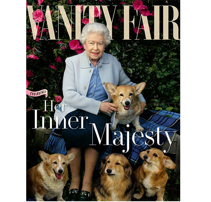Rainha Elizabeth II estampa capa da <i>Vanity Fair</i> com seus cães, veja!