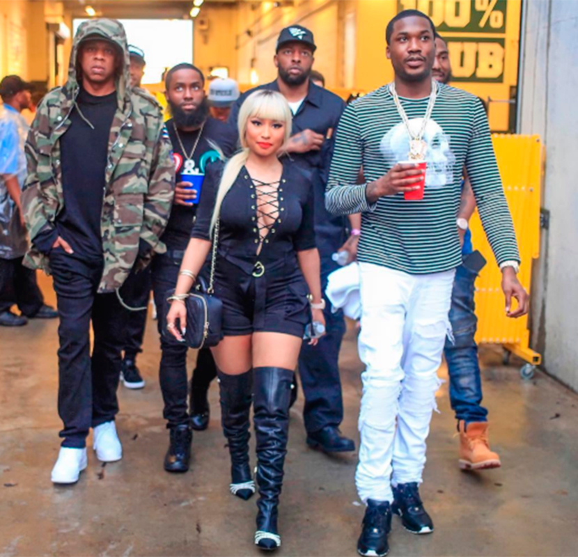 Que time! Jay-Z, Nicki Minaj e Meek Mill marcam presença em <i>show</i> da turnê de Beyoncé