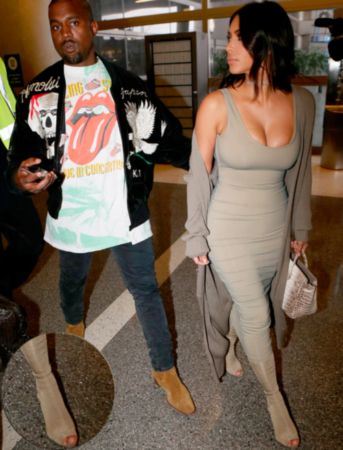 Kim Kardashian é flagrada usando peça de três mil reais da nova coleção de Kanye West, confira!