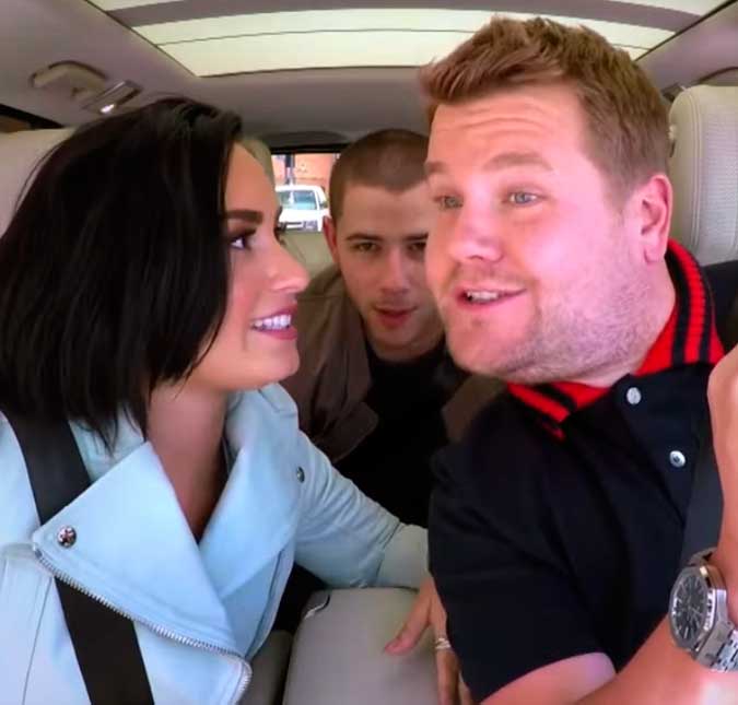 Nick Jonas revela o que aconteceu durante sua participação do karaokê no carro de James Corden, com Demi Lovato!