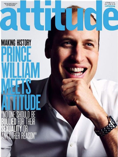 Príncipe William estampa a capa histórica da revista britânica <i>Attitude Magazine</i>, vem ver!