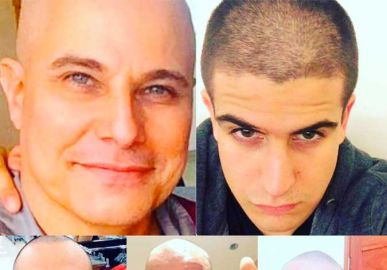 Família de Edson Celulari raspa o cabelo em apoio ao ator