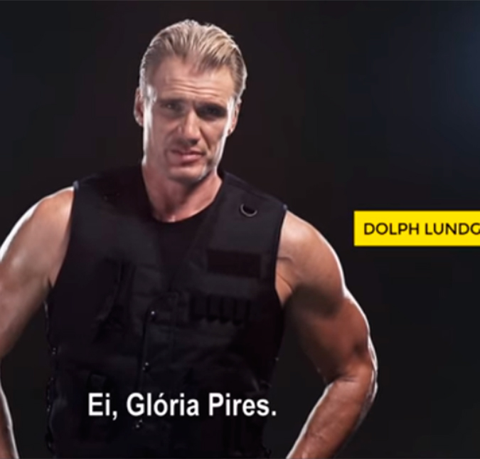 Gloria Pires vira piada em comercial com Dolph Lundgren, o Ivan Drago do filme <i>Rocky IV</i>