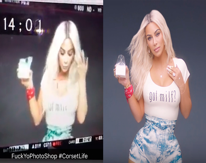 Kim Kardashian nega que sua cintura no clipe <i>M.I.L.F $</i> tenha sido fruto de <i>photoshop</i>, confira!