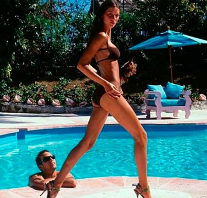Sobre as pernas de Gisele... Ela mesma contou, em diversas entrevistas, que na adolescência, por baixo da calça jeans, usava várias outras calças para tentar aumentar o volume das pernas e quadril, por elas serem muito finas.
