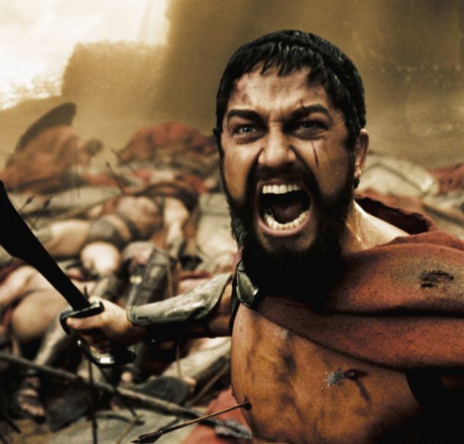 Aliás, Gerard Butler no sucesso 300 também não fica muito atrás e profere uma das frases de ação mais poderosas, ao derrubar um inimigo mensageiro no poço: - Isto é Esparta! Uau! Aliás, Gerard Butler no sucesso 300 também não fica muito atrás e profere uma das frases de ação mais poderosas, ao derrubar um inimigo mensageiro no poço: - Isto é Esparta! Uau!