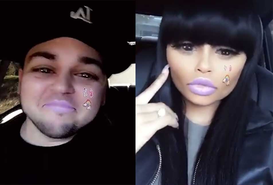 Rob Kardashian e Blac Chyna reascendem o romance no <i>Snapchat</i>, veja!