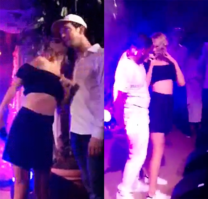 Taylor Swift participa de <i>show</i> do Nelly e surpreende fã sortudo com um beijo!