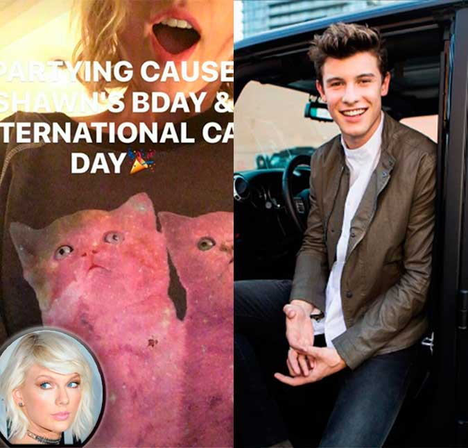 Taylor Swift comemora aniversário de Shawn Mendes dublando o cantor!