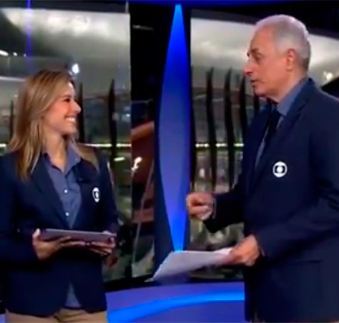 Torta de climão! Cris Dias e William Waack se alfinetam ao vivo ao falar sobre jogo de vôlei nas Olimpíadas