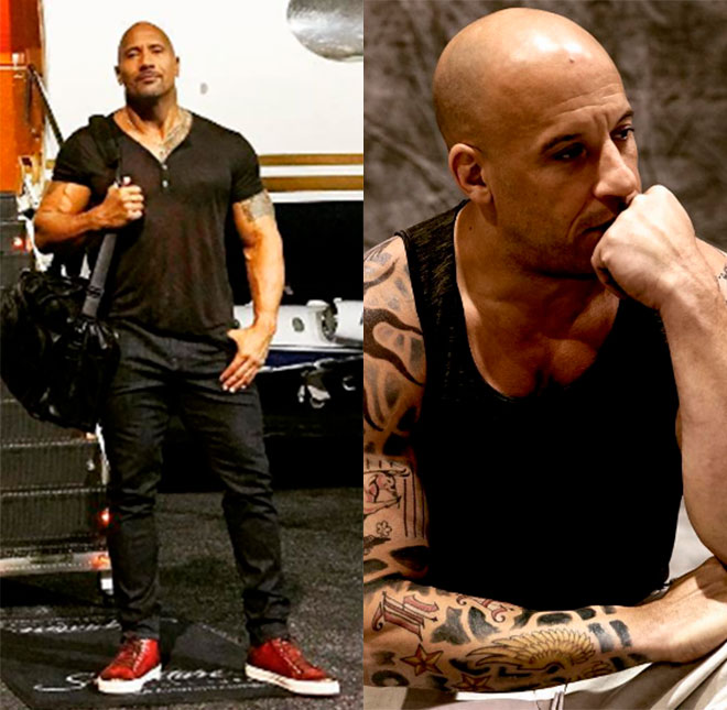 Ao terminar filmagens, Dwayne <I>The Rock</i> Johnson agradece equipe de <I>Velozes e Furiosos 8</i>, mas deixa Vin Diesel de fora