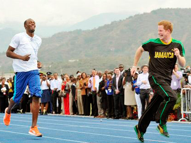 Príncipe Harry já ganhou de Usain Bolt na corrida e quer fazer de novo, entenda!
