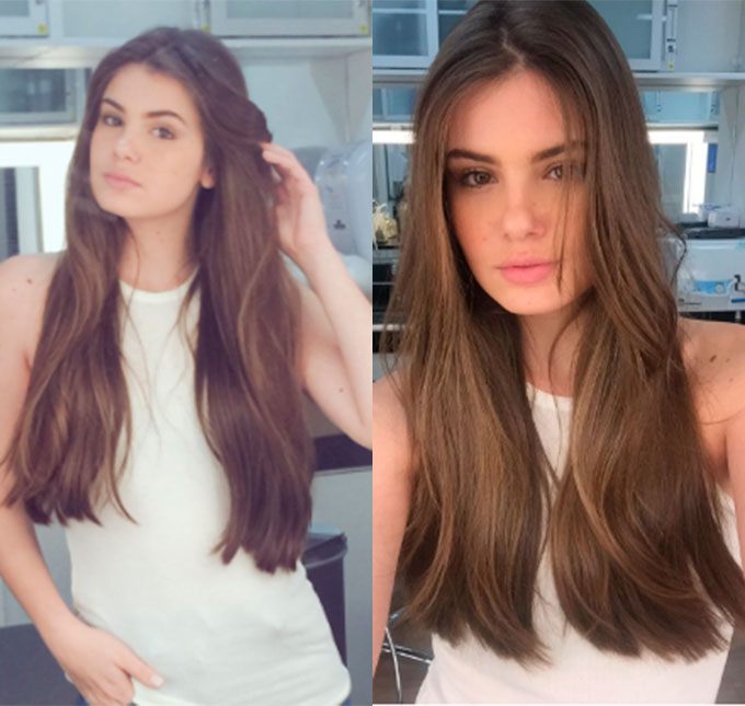 Camila Queiroz celebra final de <I>Êta Mundo Bom</i> com novo visual, veja o antes e depois!