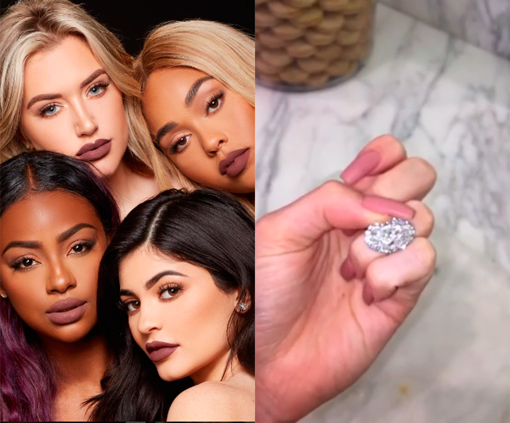 Kylie Jenner lança novas tonalidades de batom e mostra anel que de diamantes que ganhou de Tyga, saiba tudo!