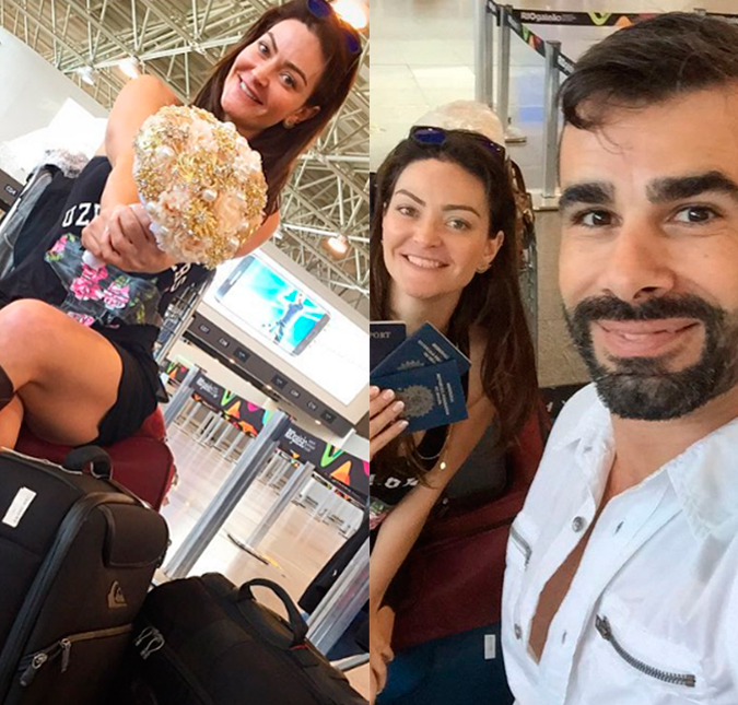 Cumprindo promessa feita no <i>Power Couple</i>, Laura Keller e Jorge Sousa embarcam para se casar em Las Vegas