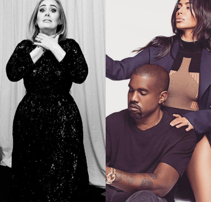 Adele recusa convite para jantar na casa de Kim Kardashian e Kanye West, saiba mais!