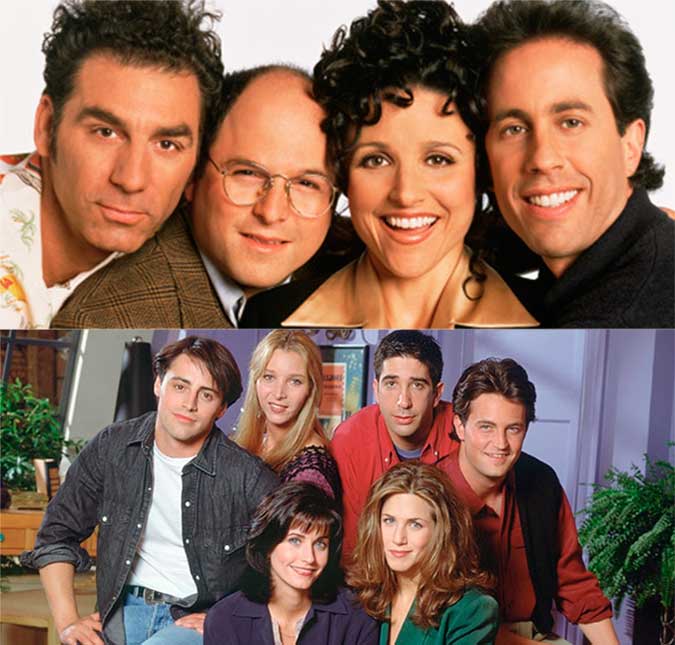 Jerry Seinfeld fala sobre rivalidade de sua série com <I>Friends</i>: -<I>Era a nossa série, mas com a gente mais bonita</I>