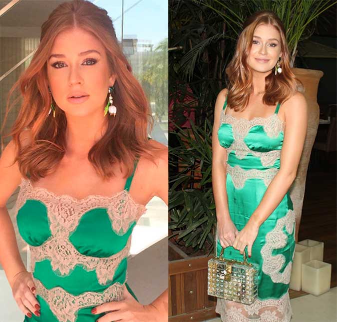 Marina Ruy Barbosa ostenta bolsa de 34 mil reais em evento