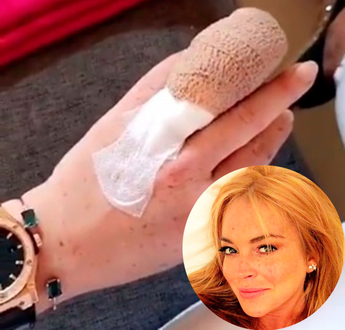 Lindsay Lohan quase perde o dedo em acidente de barco, saiba mais!