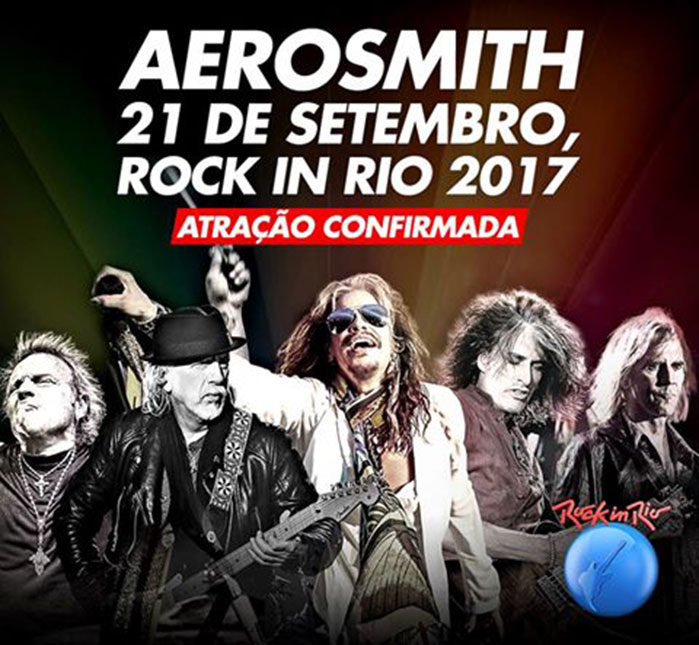 <i>Aerosmith</i> é anunciada como atração do Palco Mundo no <i>Rock in Rio 2017</i>!