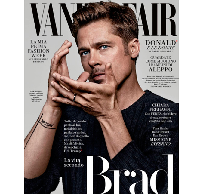 Depois do divórcio, Brad Pitt aparece todo lindo na capa de revista italiana