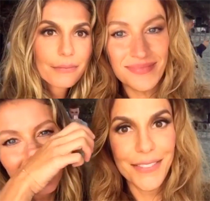 Ivete Sangalo e Gisele Bündchen comemoraram o <I>Dia das Crianças</I> brincando de trocar de rosto, entenda