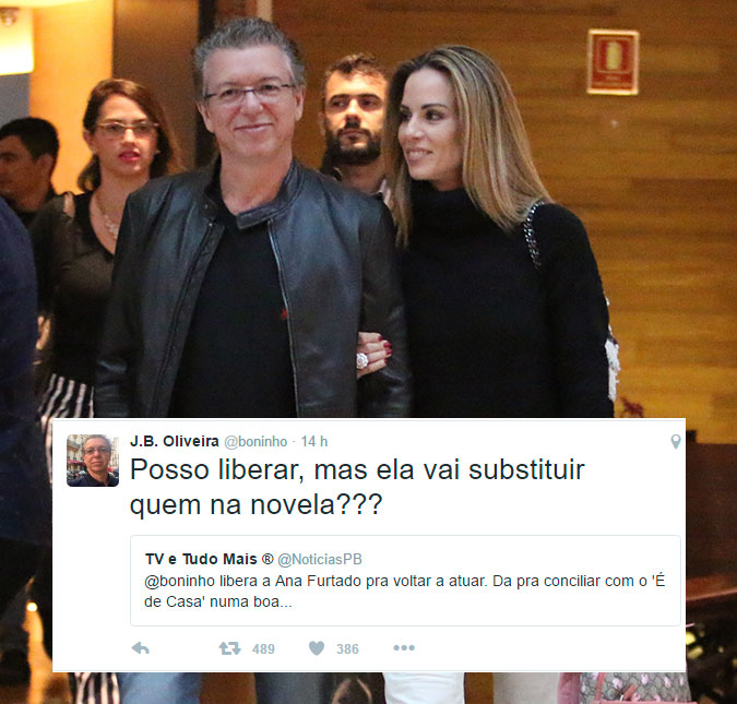 Boninho brinca sobre participação de Ana Furtado em novela: <i>Ela vai substituir quem?</i>