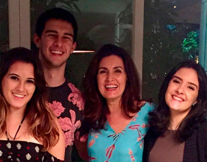 Sem William Bonner, Fátima Bernardes comemora aniversário de 19 anos dos filhos