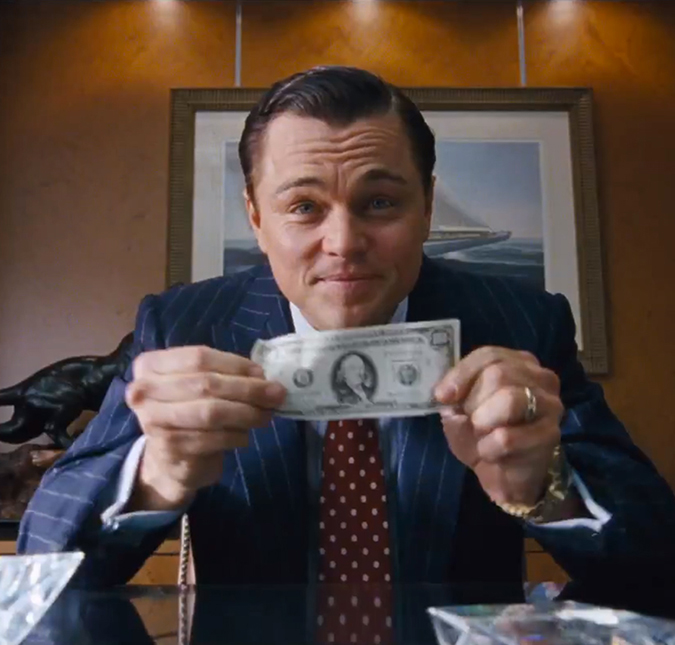 Leonardo DiCaprio é intimado a devolver 79 milhões de reais ganhos do filme <I>O Lobo de Wall Street</I>