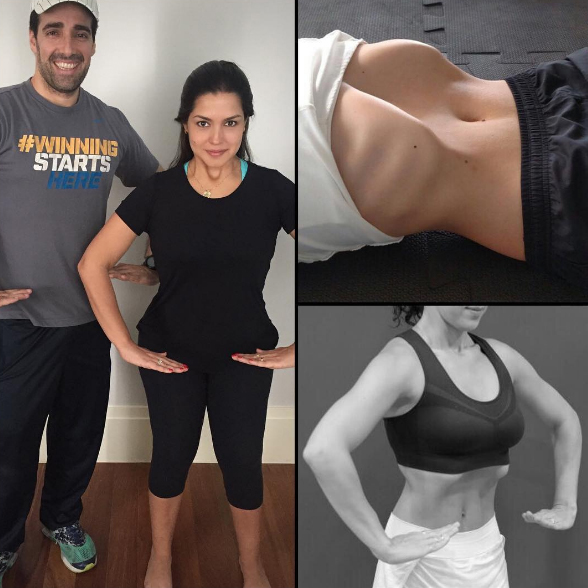 Thais Fersoza mostra técnica que está usando para recuperar o corpo após a gravidez