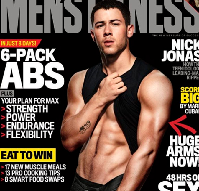 Nick Jonas coloca o tanquinho para jogo em foto para capa de revista, confira!