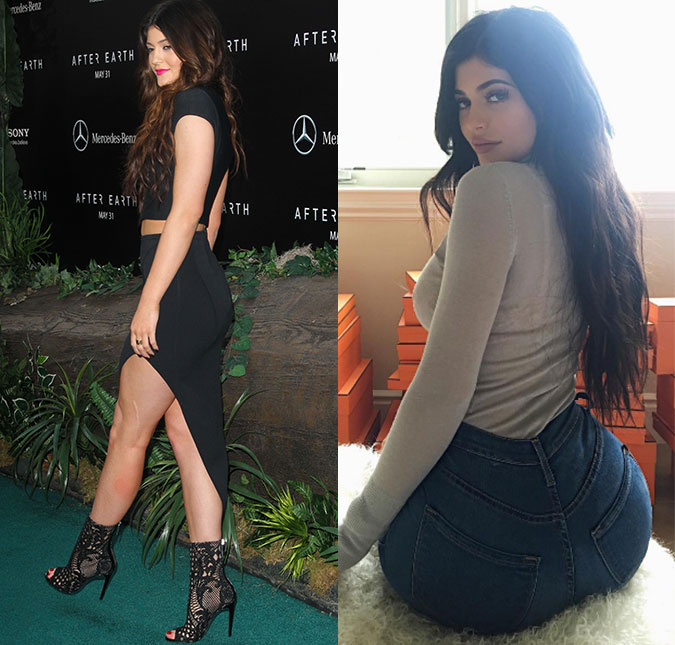 Kylie Jenner levanta rumores de intervenção estética no <i>derrière</i>, compare!