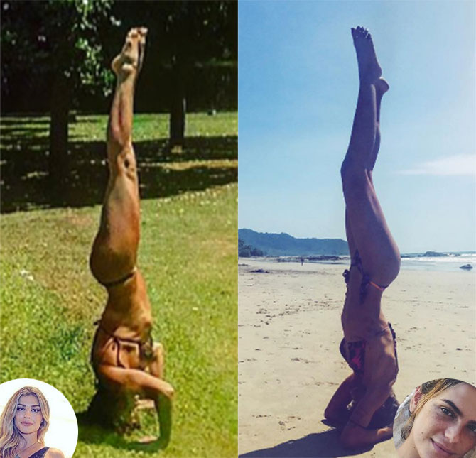 Sintonia? Grazi Massafera e Mariana Goldfarb postam fotos parecidas com uma hora de diferença