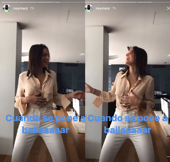 Neymar posta vídeo de Bruna Marquezine envergonhada dançando!