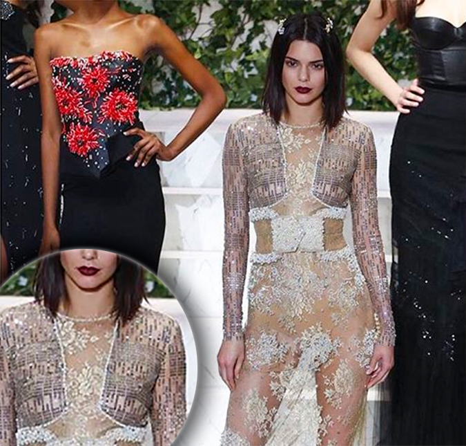 Kendall Jenner mostra demais em desfile de lingerie na <i>Nova York Fashion Week</i>, confira!