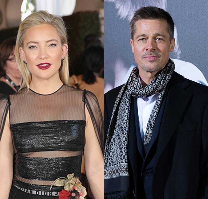 Kate Hudson e Brad Pitt se preparam para confirmar que estão namorando, diz <i>site</i>