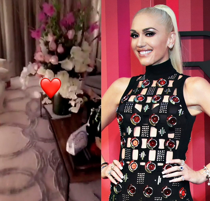 Mesmo passando o <i>Valentine's Day</i> separados, Gwen Stefani ganhou flores de Blake Shelton, confira!