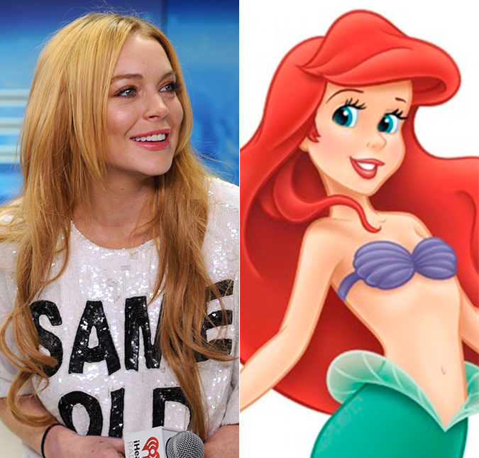 Lindsay Lohan quer papel de Ariel em possível <i>live-action</i> de <i>A Pequena Sereia</i>