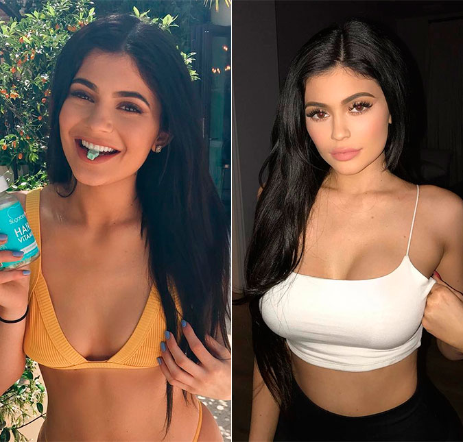 Kylie Jenner exibe seios maiores em <i>top</i> branco e é questionada novamente sobre silicone