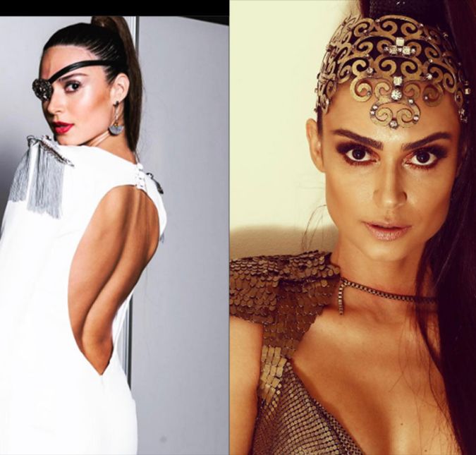 Thaila Ayala é outra amante dos rabos de cavalo altos. Para aproveitar a folia, a linda não dispensa um bom acessório e quanto menos discreto, melhor! Enquanto na primeira foto Thaila aparece com maxi brincos e uma tapa-olho, na segunda o adorno na cabeça faz a vez de qualquer outro acessório! Maravilhosa!