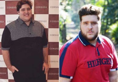 Felipe Hintze, que atuou em <I>Verdades Secretas</i>, já emagreceu 14 quilos desde o começo do ano, compare!