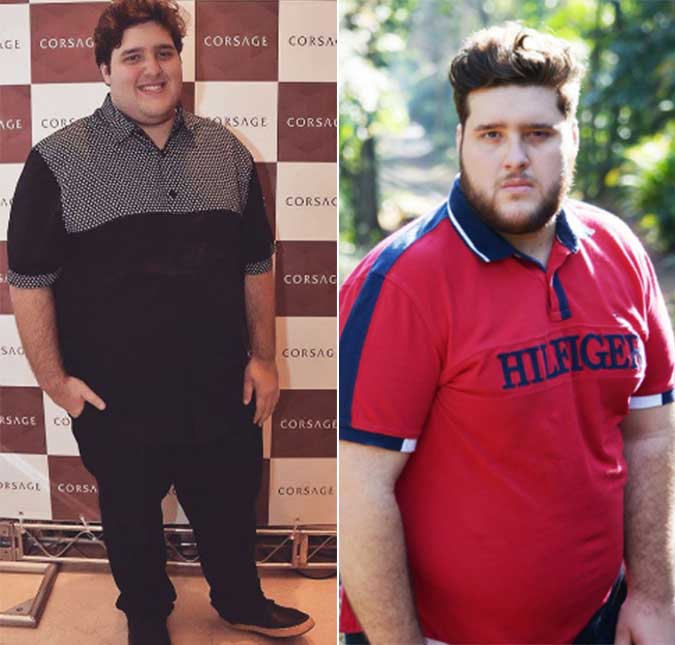 Felipe Hintze, que atuou em <I>Verdades Secretas</i>, já emagreceu 14 quilos desde o começo do ano, compare!