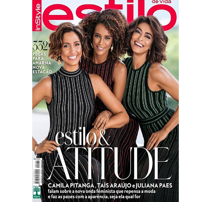 Camila Pitanga, Taís Araújo e Juliana Paes posam juntas e falam de feminismo em revista