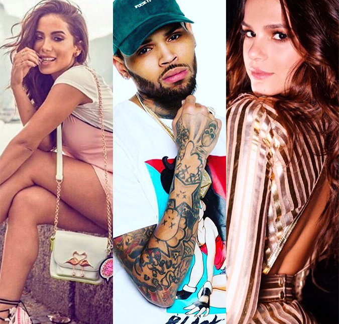 Chris Brown começa a seguir Anitta e Bruna Marquezine no <I>Instagram</I>