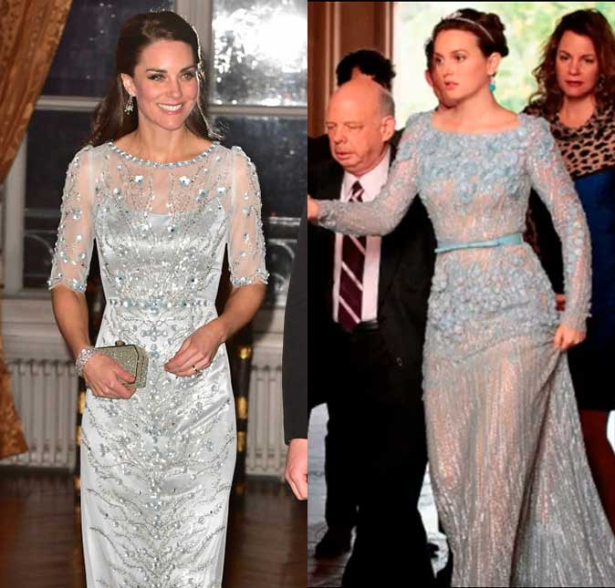 Kate Middleton usa vestido parecido com o de casamento de Blair Waldorf, vem ver!