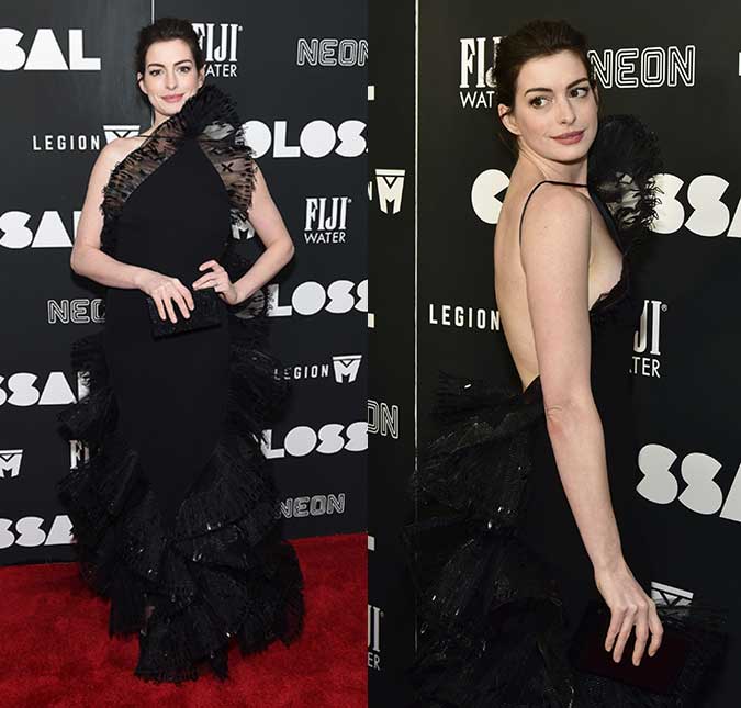 Anne Hathaway está reciclando <i>looks</i> por uma boa causa, entenda!